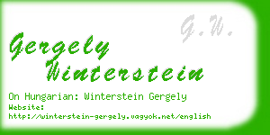 gergely winterstein business card